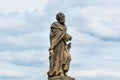 Statue of St. Jude Thaddeus on the Charles bridge, Prague Ã¢â¬â Sculpted by Jan OldÃâ¢ich Mayer in 1708.depicts St. Jude holding a Royalty Free Stock Photo